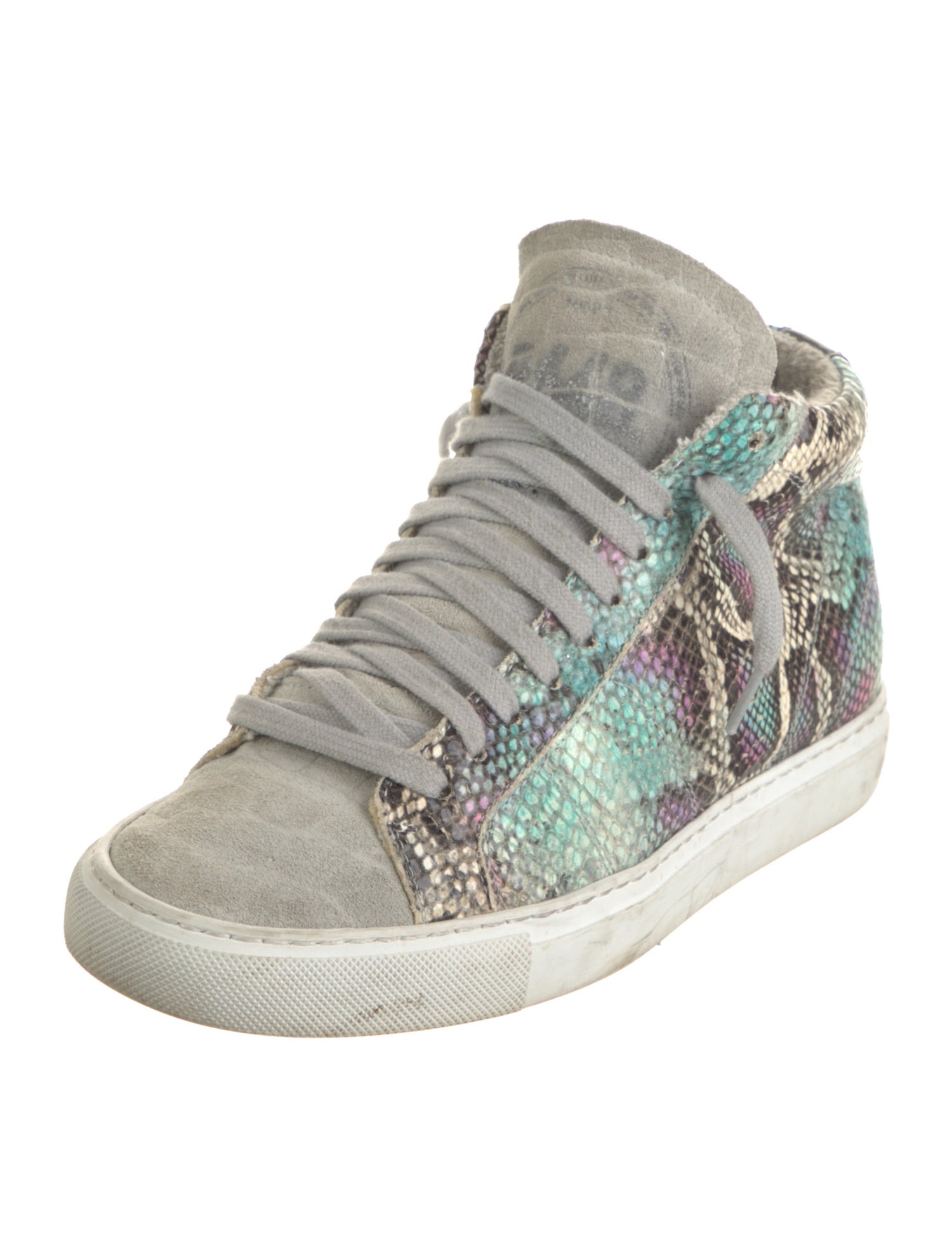 P448 Leather Animal Print Sneakers