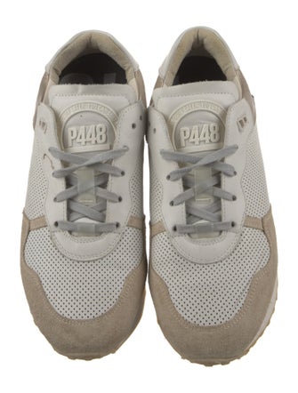 P448 Suede Colorblock Pattern Sneakers