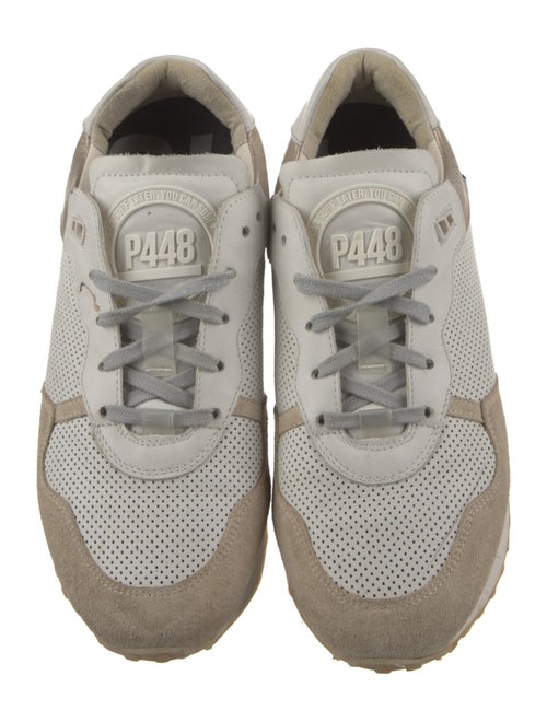 P448 Suede Colorblock Pattern Sneakers