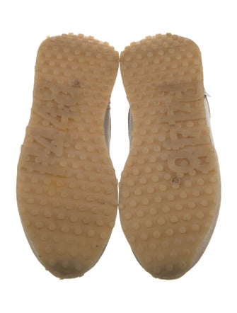 P448 Suede Colorblock Pattern Sneakers