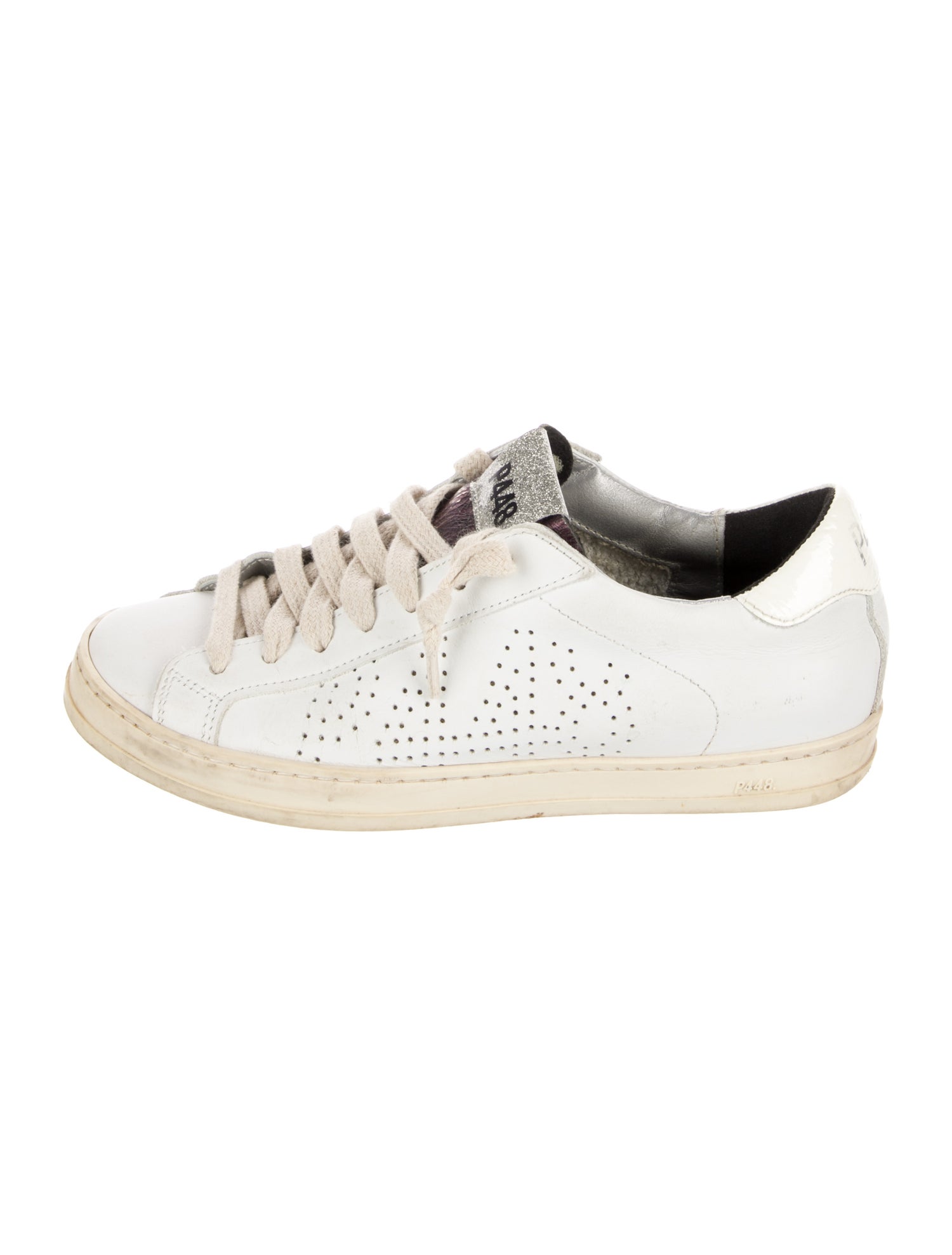 P448 Leather Lasercut Accents Sneakers