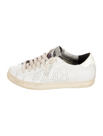P448 Leather Lasercut Accents Sneakers