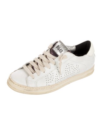 P448 Leather Lasercut Accents Sneakers
