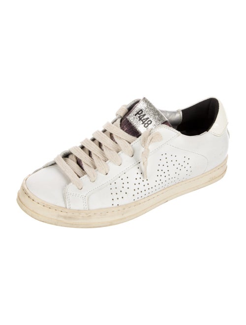 P448 Leather Lasercut Accents Sneakers