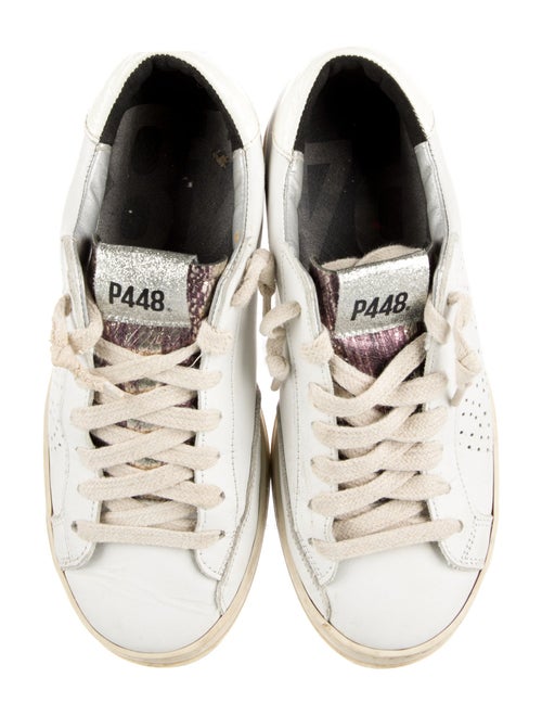 P448 Leather Lasercut Accents Sneakers