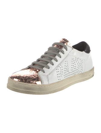 P448 Leather Lasercut Accents Sneakers