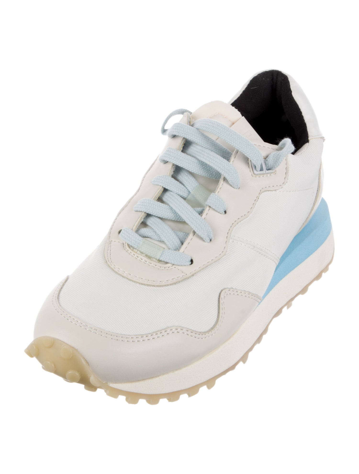 P448 Leather Colorblock Pattern Sneakers