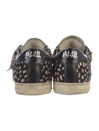 P448 Ponyhair Colorblock Pattern Sneakers