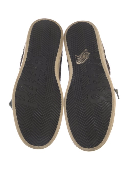 P448 Ponyhair Colorblock Pattern Sneakers