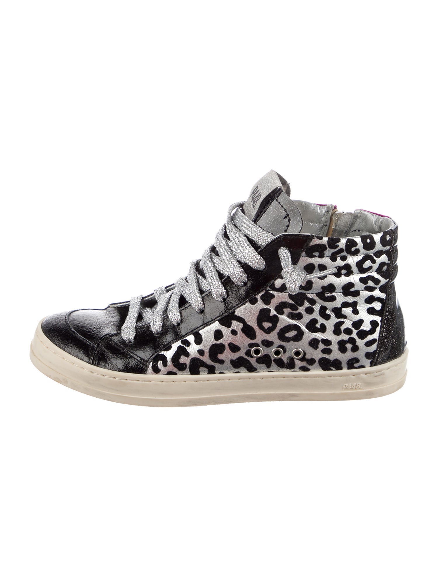 P448 Leather Animal Print Sneakers