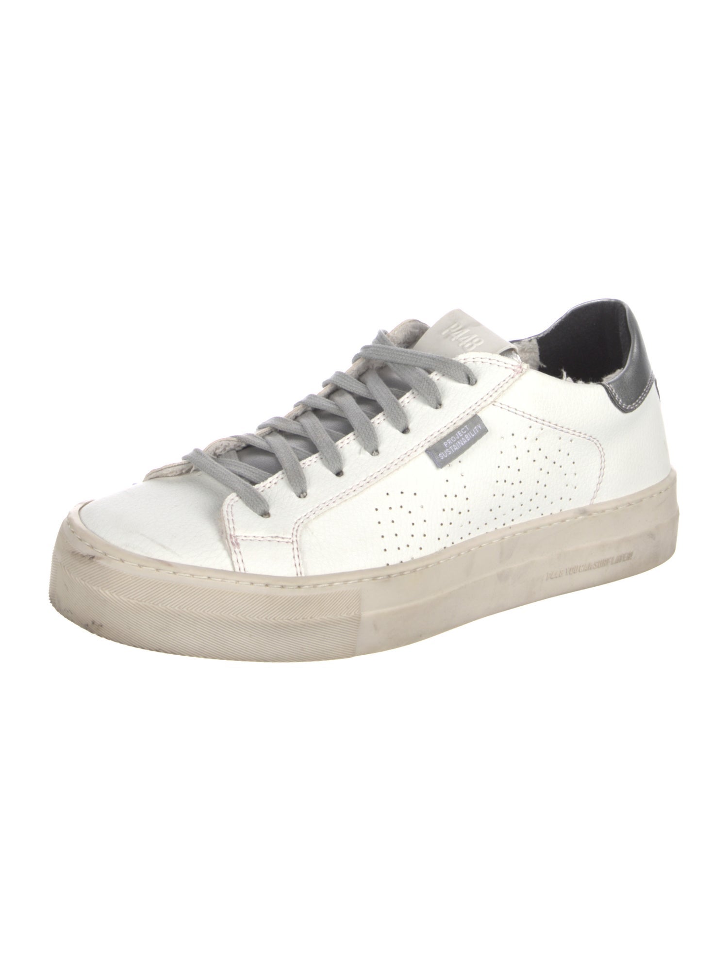 P448 Leather Glitter Accents Sneakers