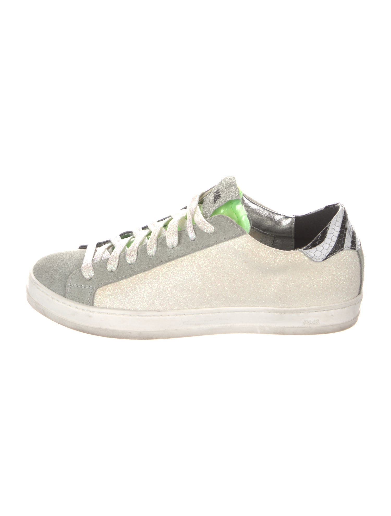 P448 Glitter Colorblock Pattern Sneakers