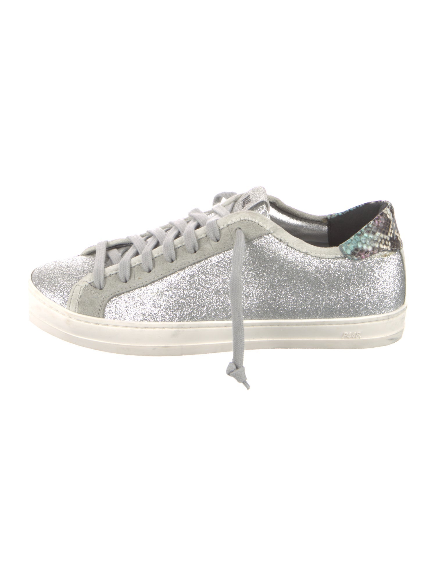 P448 Glitter Colorblock Pattern Sneakers