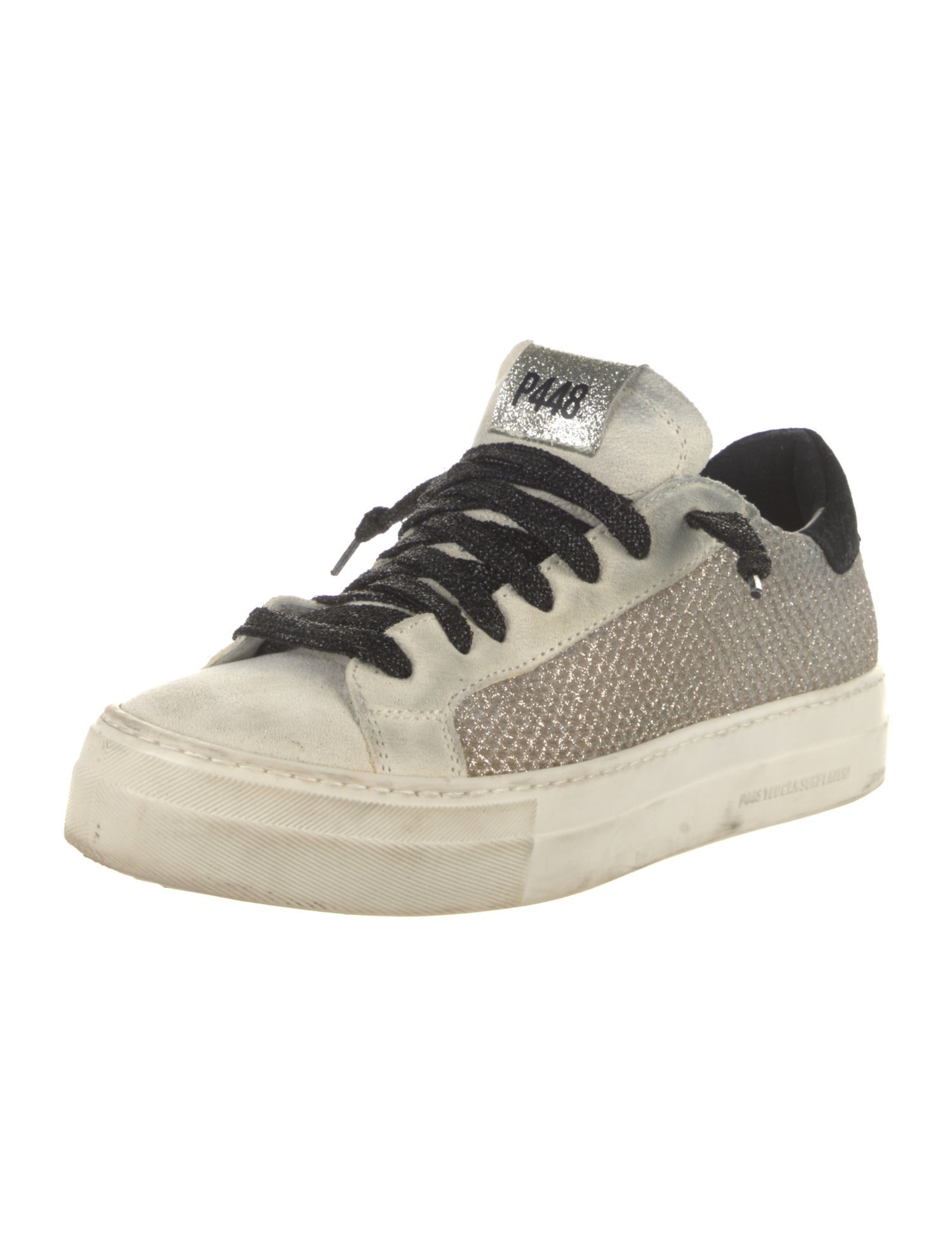 P448 Suede Glitter Accents Sneakers