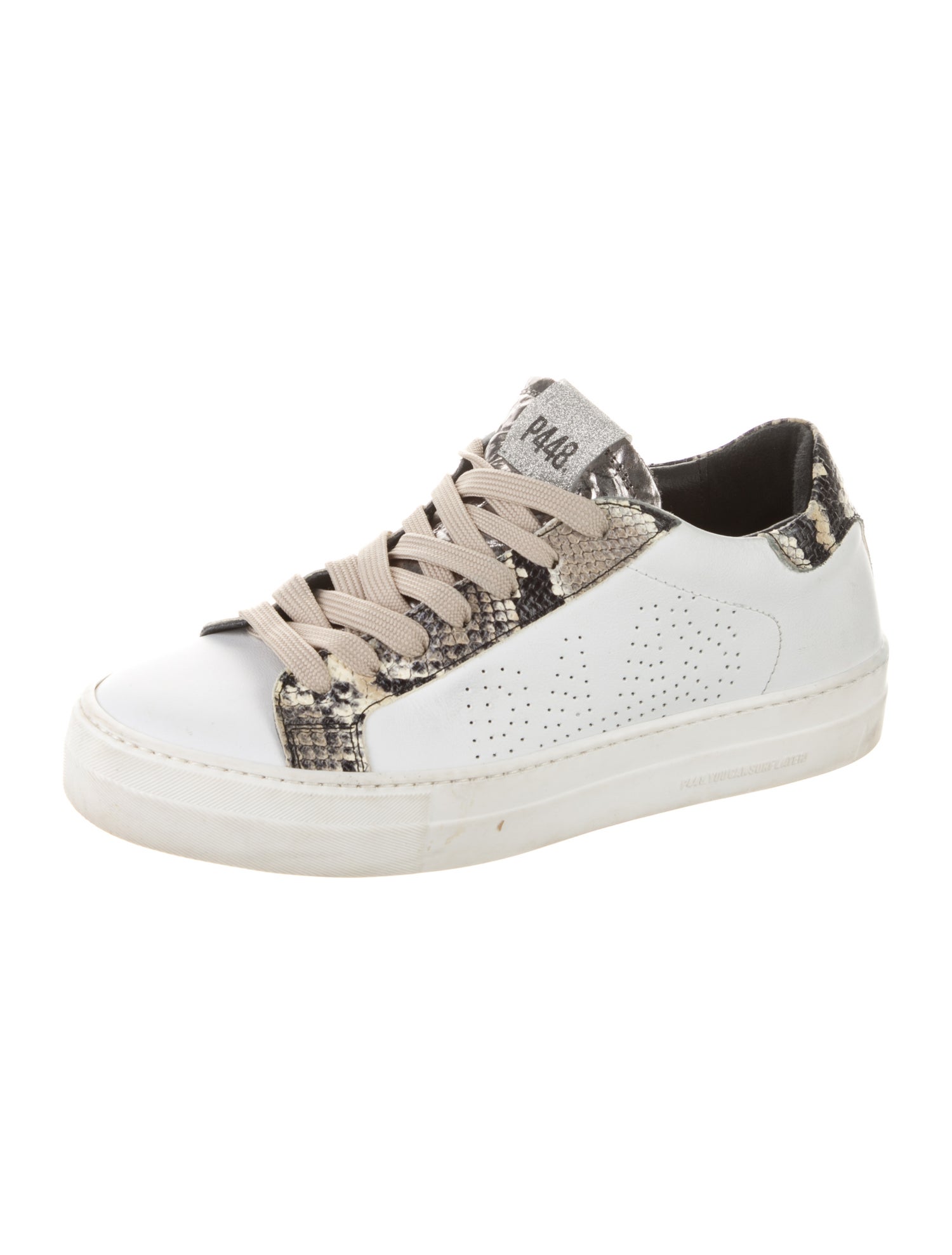 P448 Leather Animal Print Sneakers