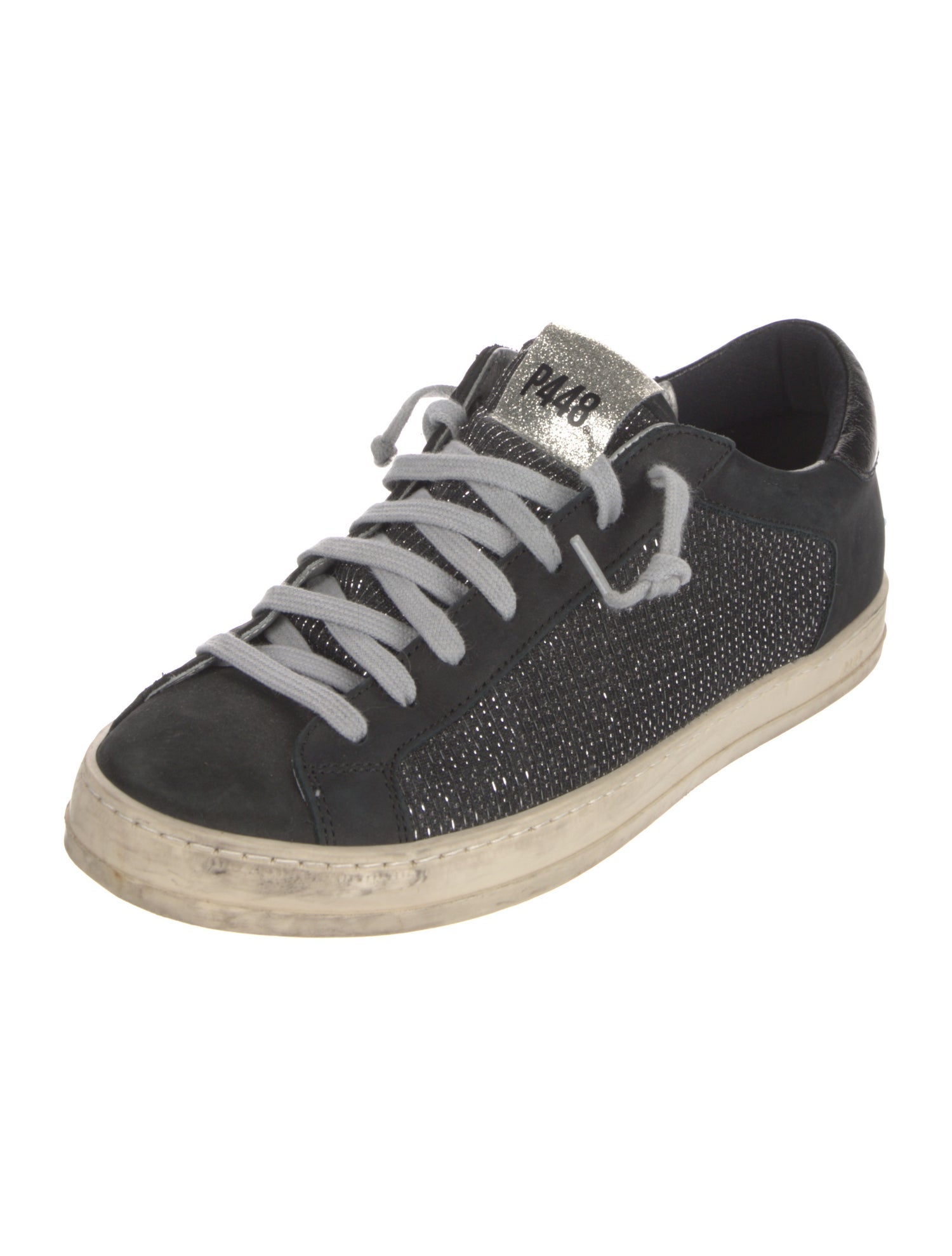 P448 Suede Glitter Accents Sneakers