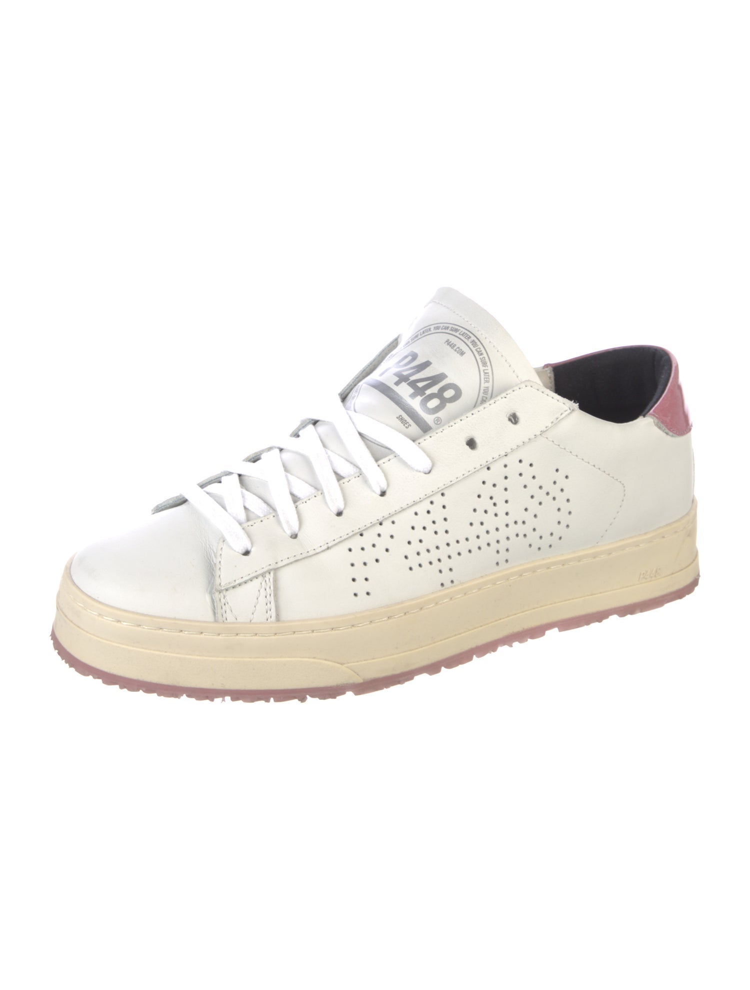 P448 Leather Lasercut Accents Sneakers