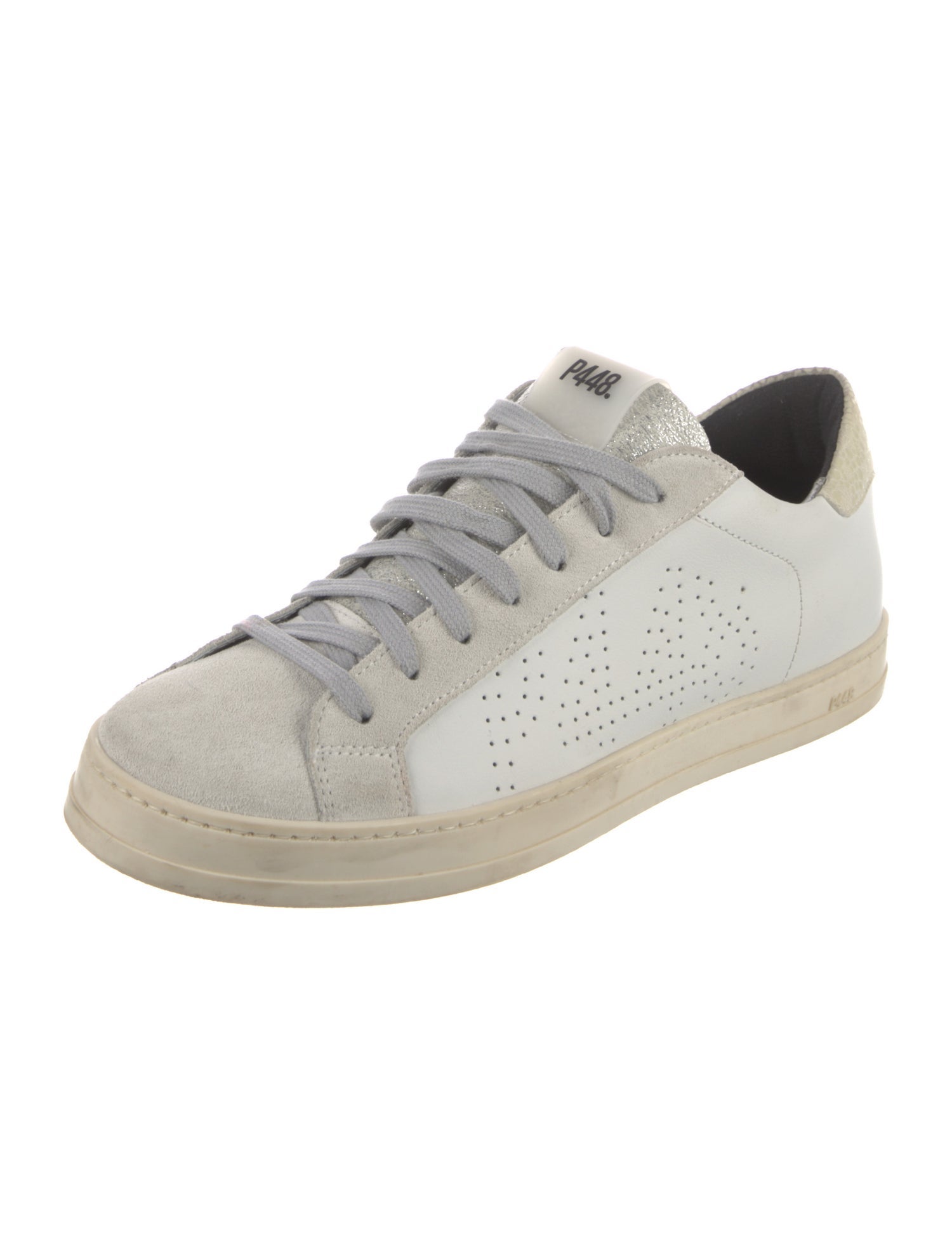 P448 Leather Glitter Accents Sneakers