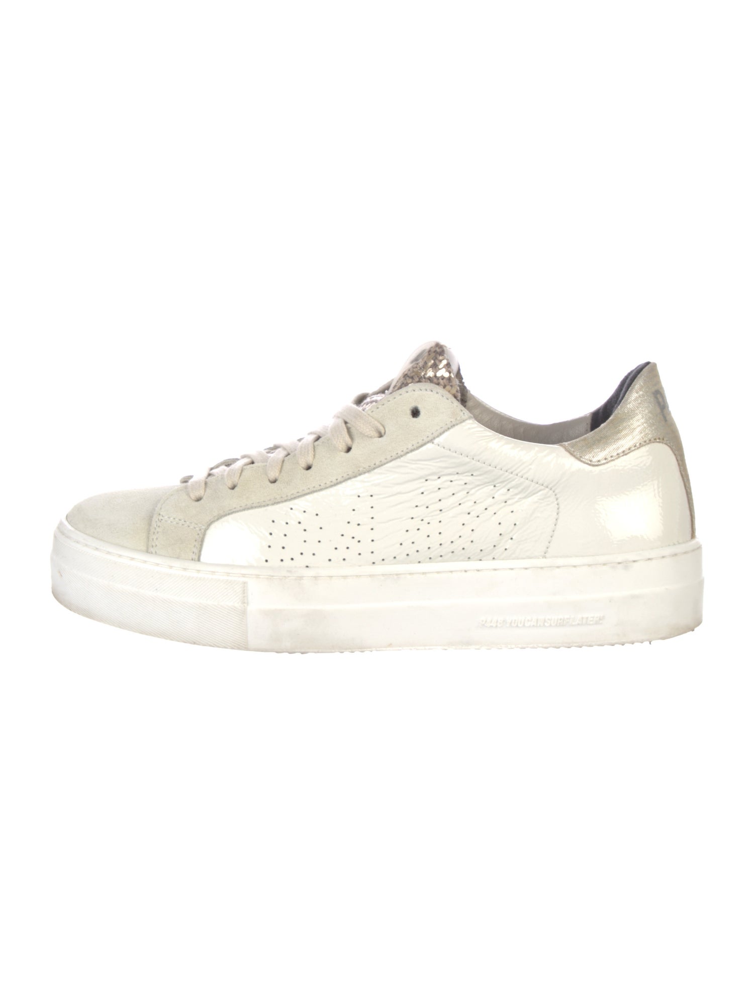 P448 Leather Glitter Accents Sneakers