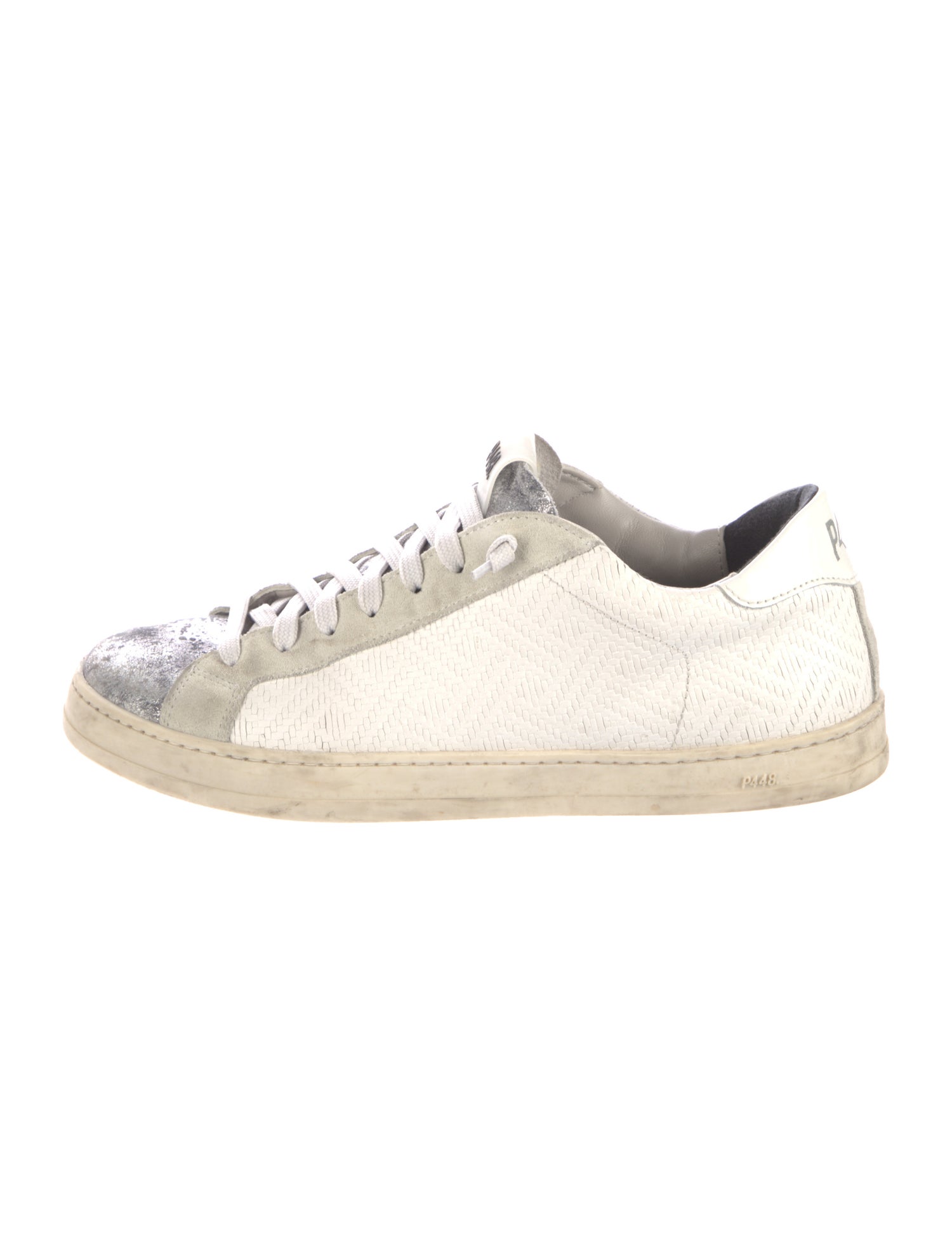 P448 Leather Glitter Accents Sneakers