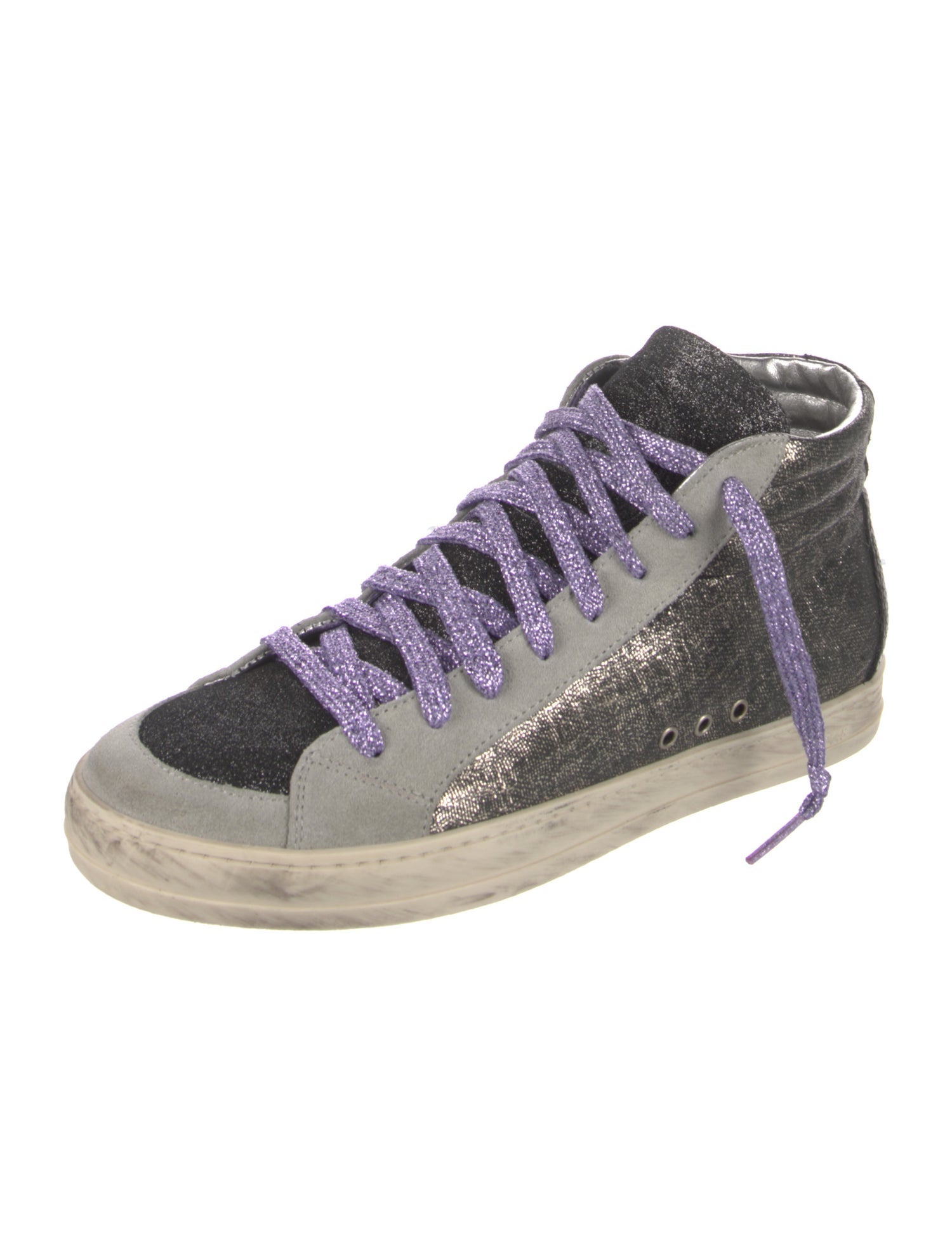 P448 Suede Colorblock Pattern Sneakers