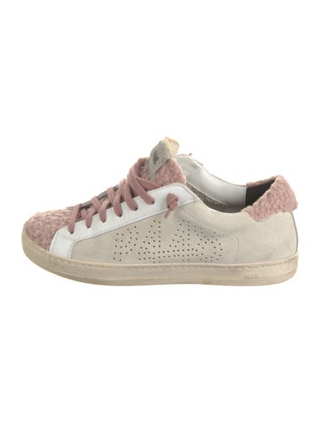 Pre-owned P448 Suede Patterned Sneakers In Gray