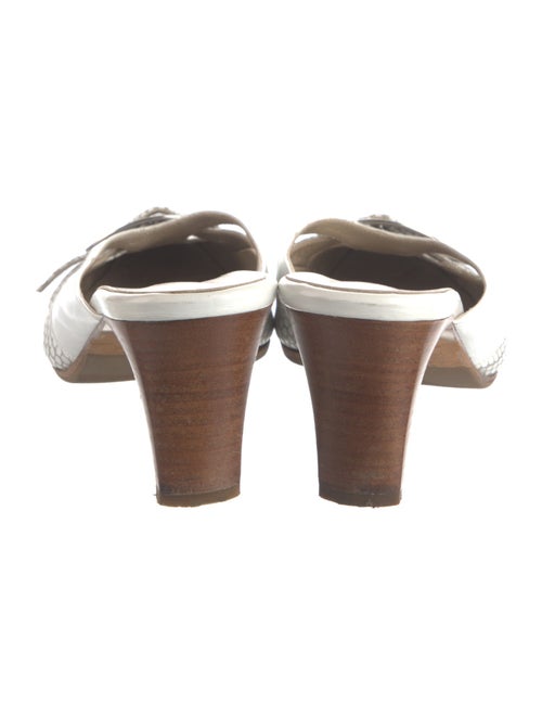 Paradis Collection Leather Animal Print Mules