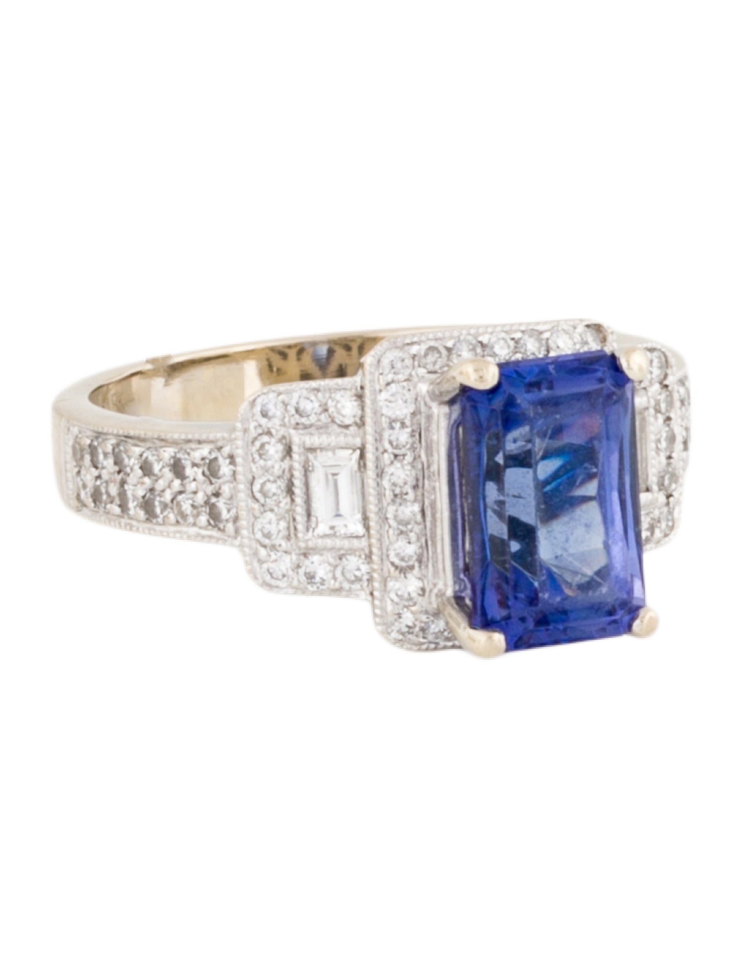 Parade 18K Tanzanite & Diamond Halo Cocktail Ring