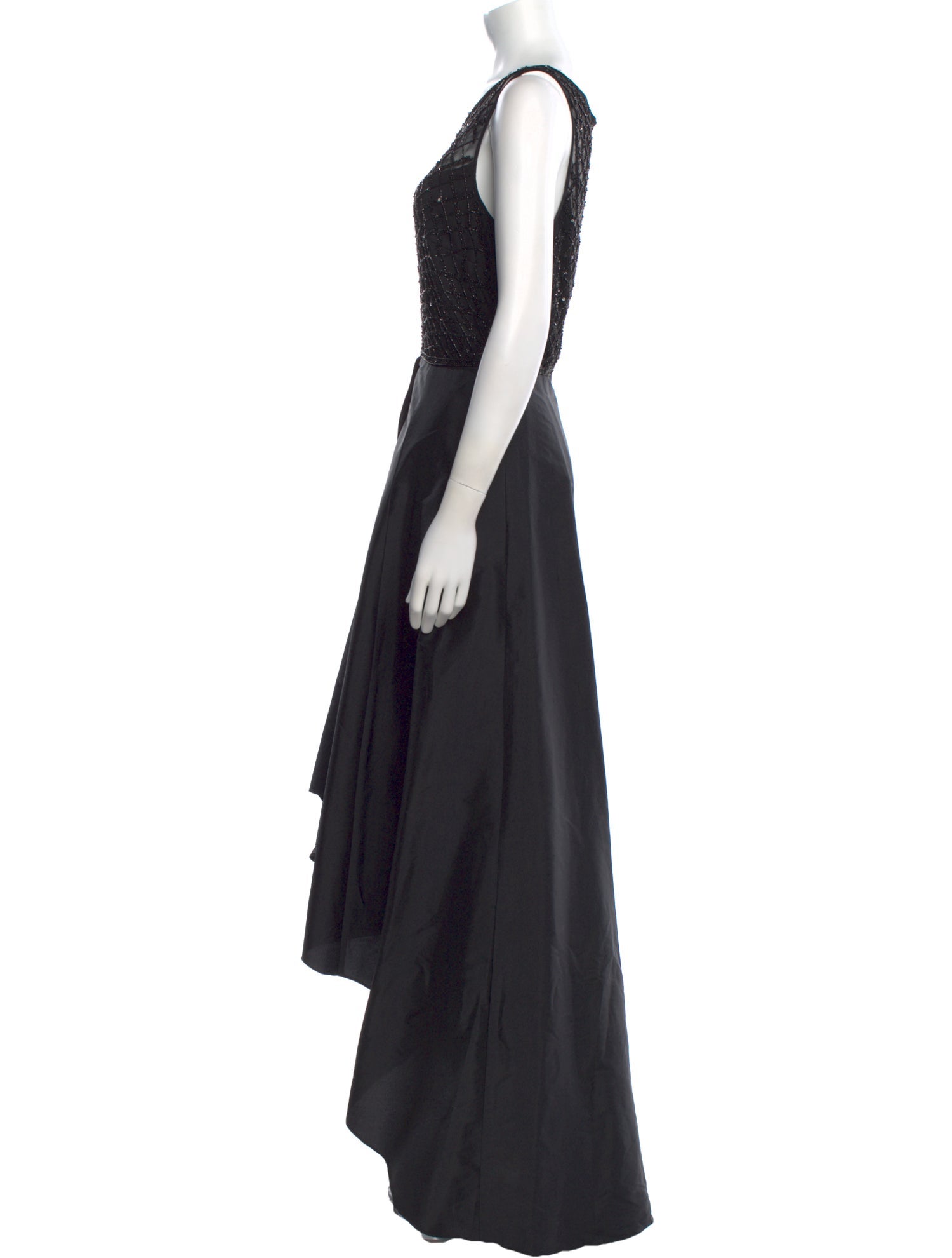 Adrianna Papell Bateau Neckline Long Dress
