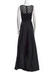 Adrianna Papell Bateau Neckline Long Dress