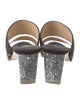 Paul Andrew x Edie Parker Suede Colorblock Pattern Slides