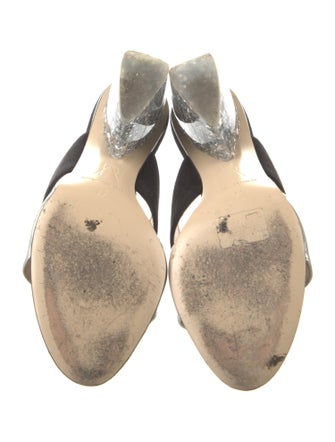 Paul Andrew x Edie Parker Suede Colorblock Pattern Slides