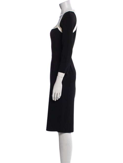Paula Hian Square Neckline Knee-Length Dress
