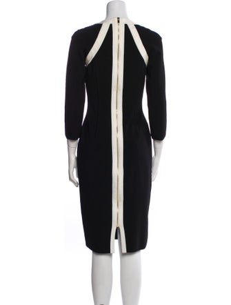 Paula Hian Square Neckline Knee-Length Dress