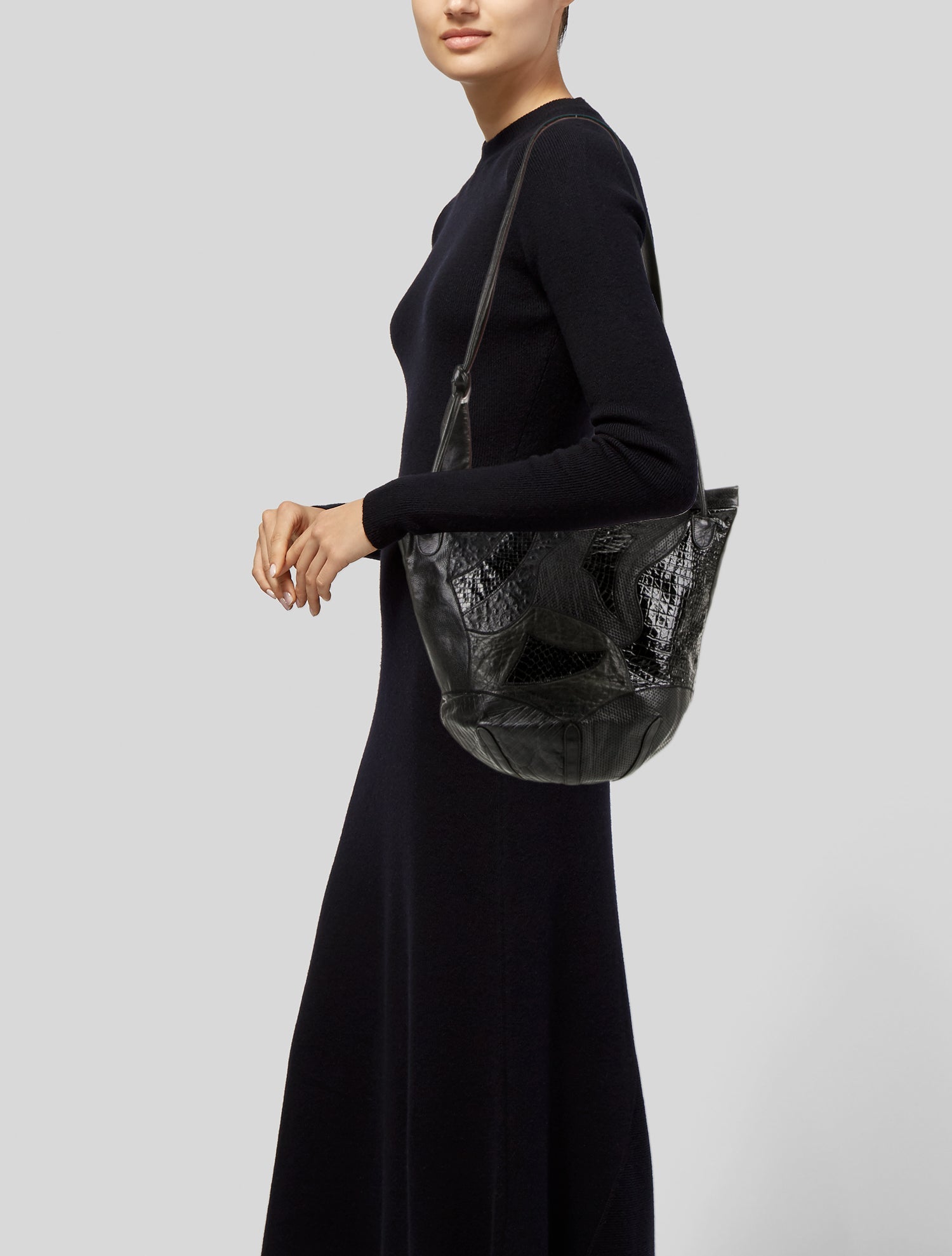 Carlos Falchi Leather Crossbody Bag