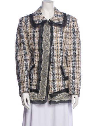 Paola D'arcano Linen Tweed Pattern Jacket