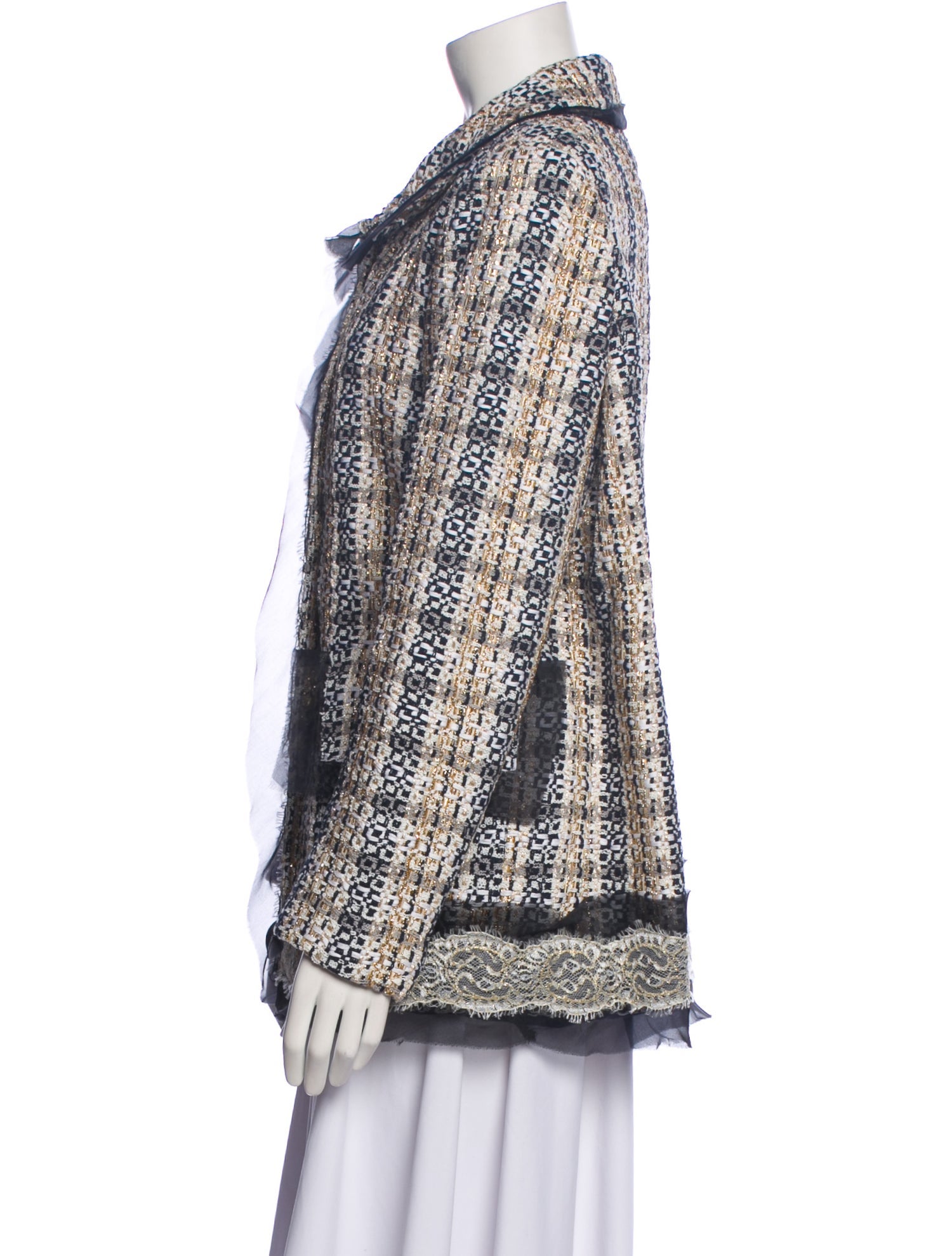 Paola D'arcano Linen Tweed Pattern Jacket