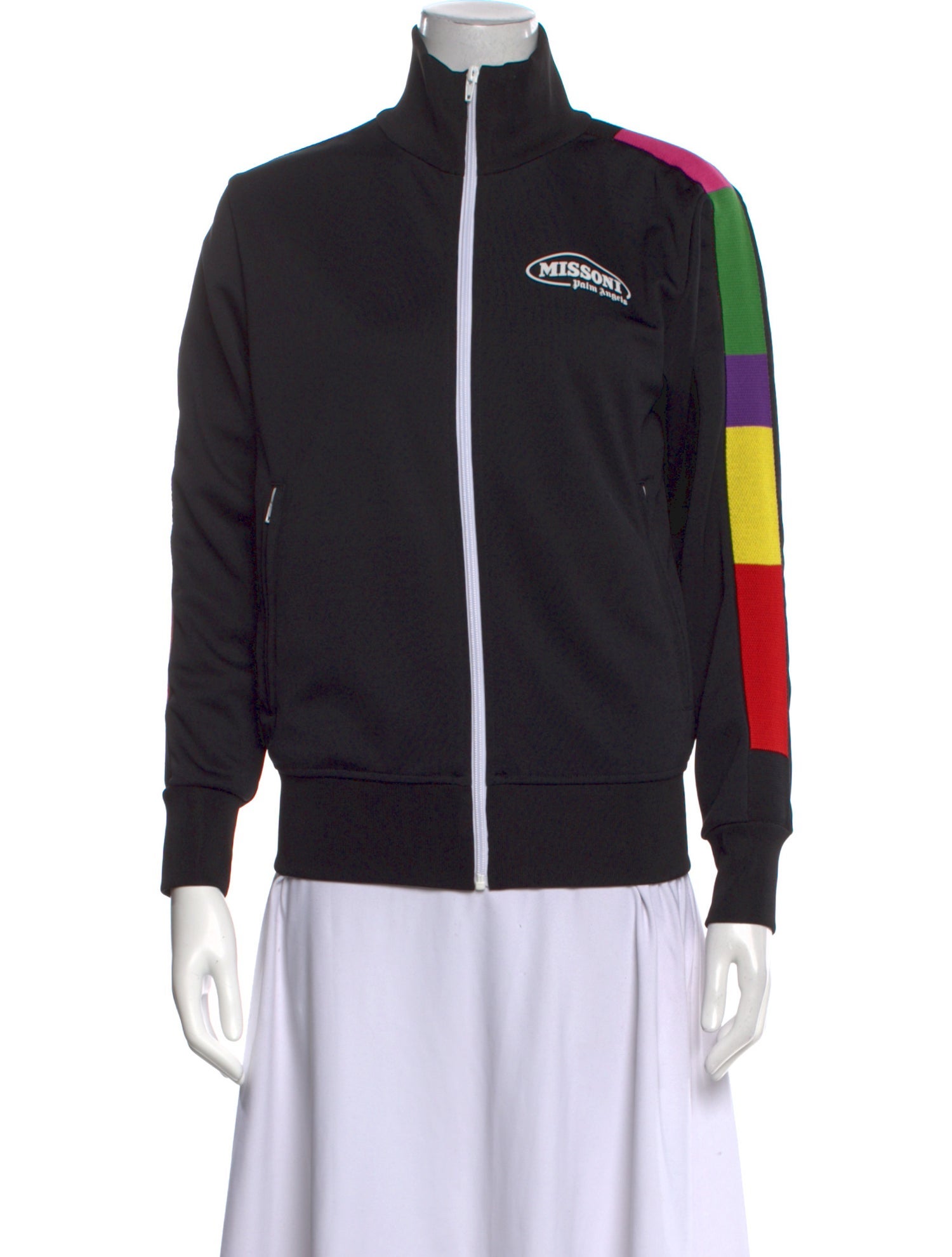 Palm Angels x Missoni Graphic Print Mock Neck Sweatshirt