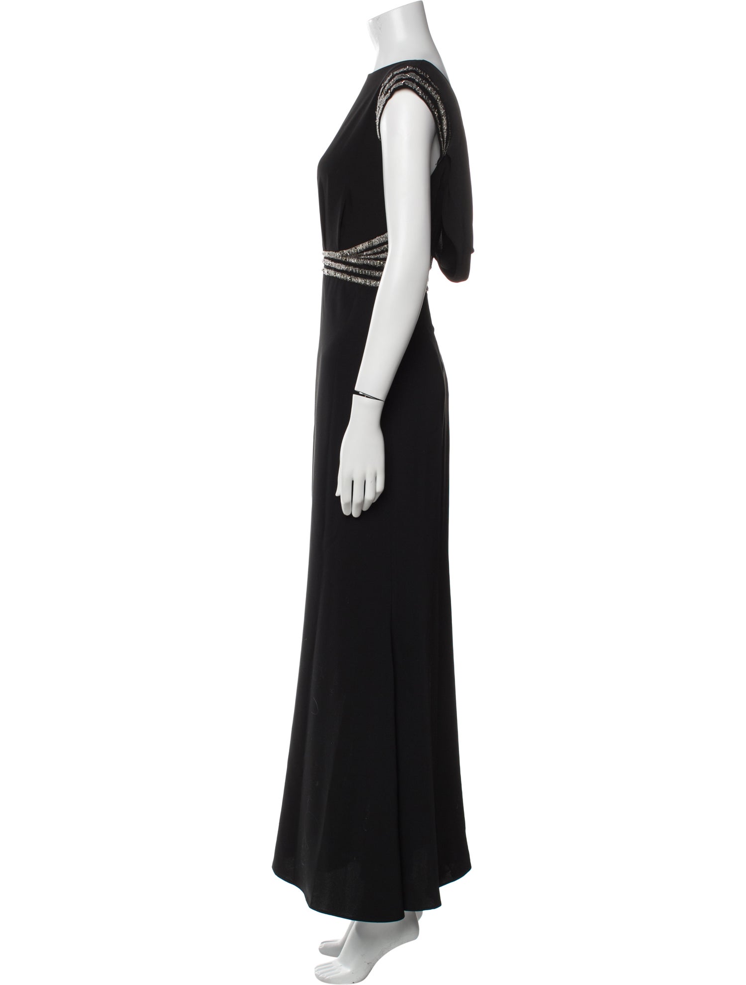 Pamella Pamella Roland Bateau Neckline Long Dress