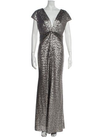 Pamella Pamella Roland V-Neck Long Dress