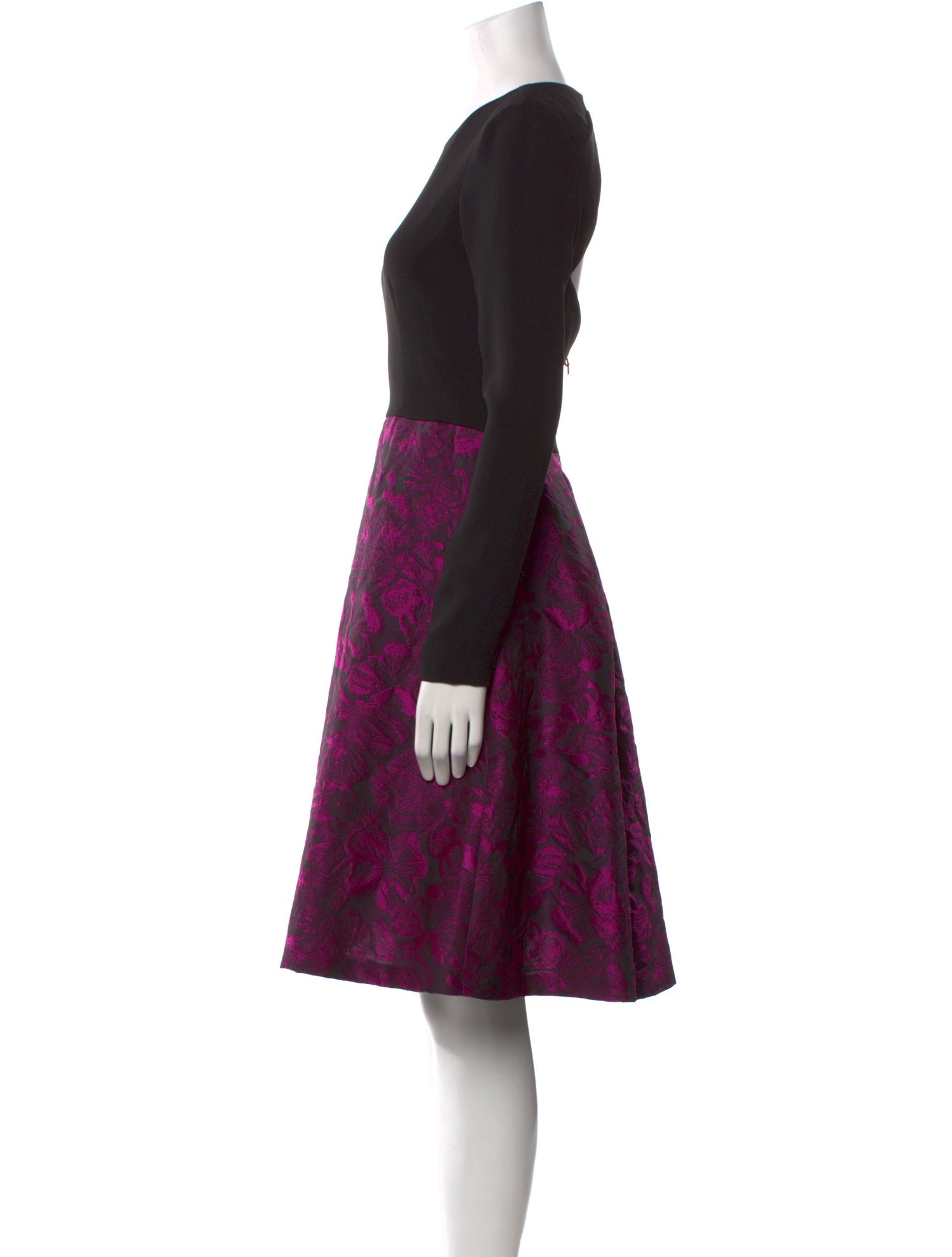 Pamella Pamella Roland Jacquard Knee-Length Dress