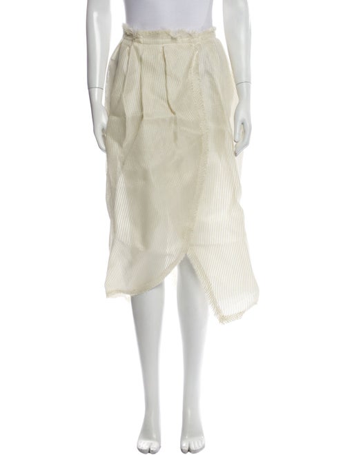 Palmier Raw-Edge Trim Midi Length Skirt