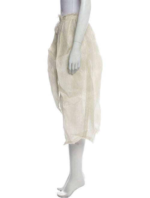 Palmier Raw-Edge Trim Midi Length Skirt