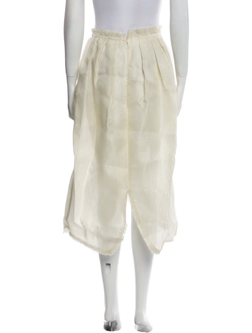 Palmier Raw-Edge Trim Midi Length Skirt