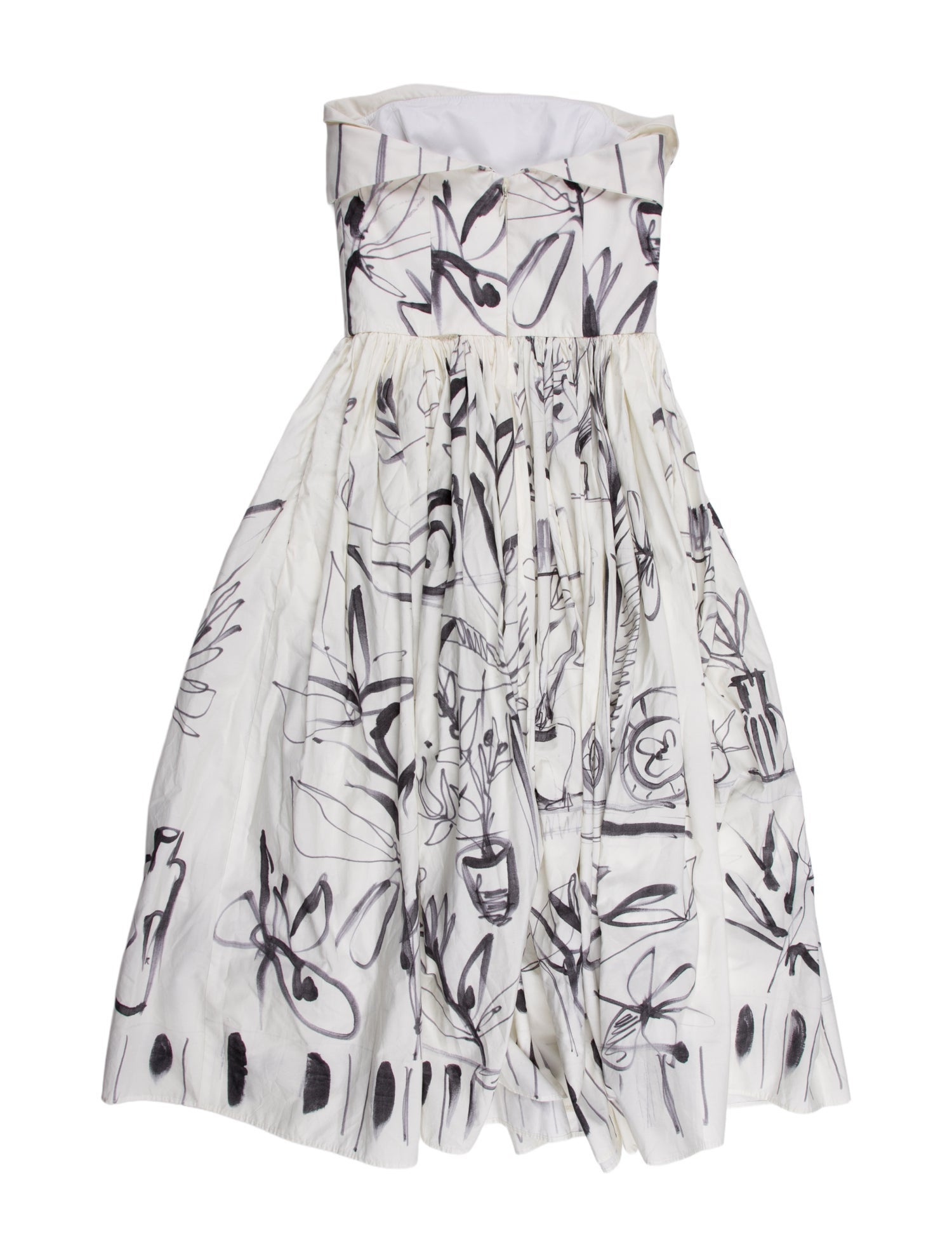 Palmier Printed Knee-Length Dress