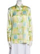 Paolo Santini Silk Printed Button-Up Top