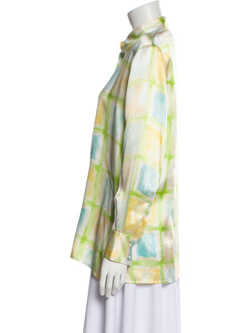 Paolo Santini Silk Printed Button-Up Top