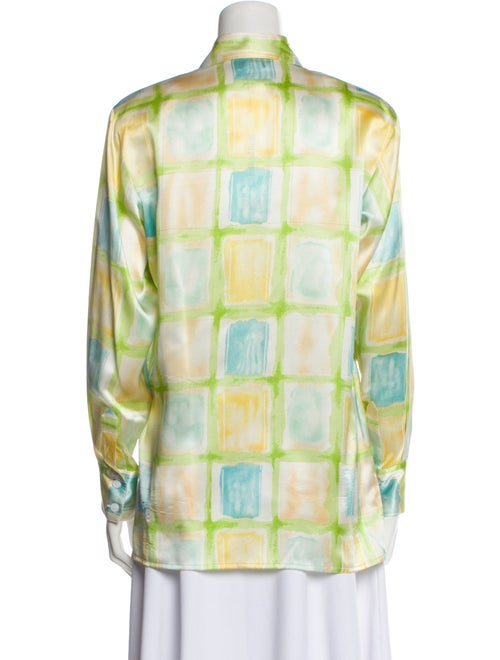 Paolo Santini Silk Printed Button-Up Top