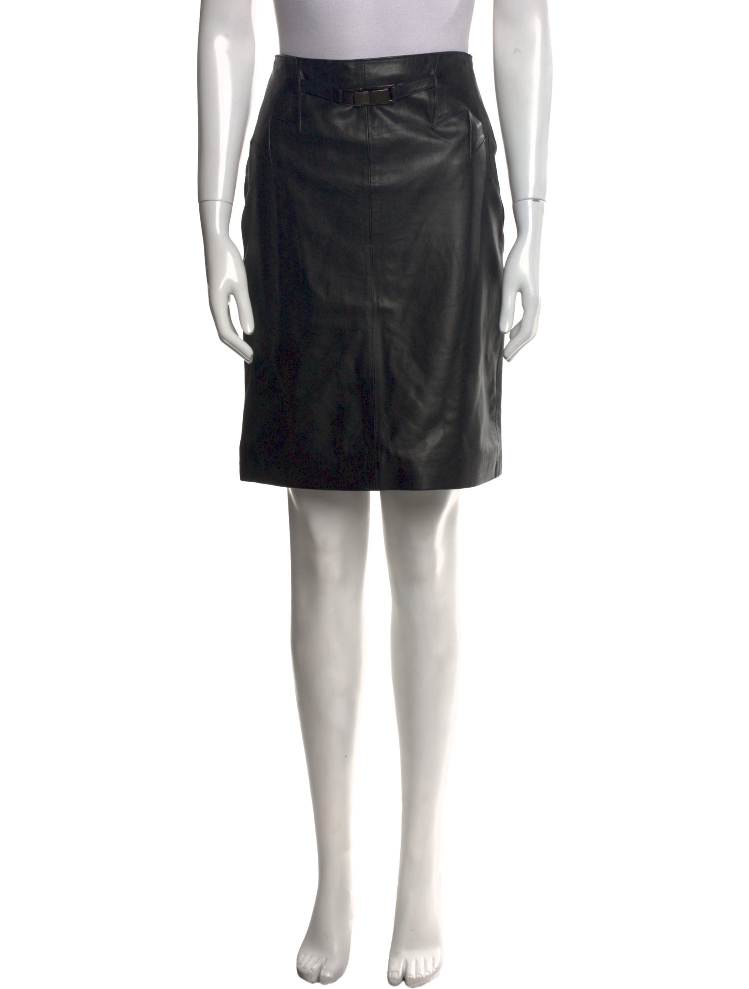 Paolo Santini Leather Knee-Length Skirt