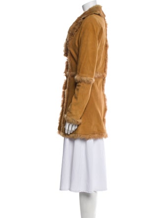 Paolo Santini Leather Faux Fur Coat
